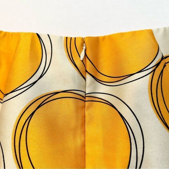 Lane Bryant A-Line Skirt Goldenrod Circle Mod Print Size 14 - Picture 5 of 10